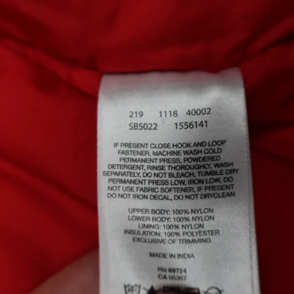 Columbia Jacket‎ Boys Medium 10/12 Red Geometric Lightning Lift Insulated Puffer